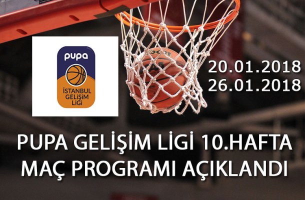 PUPA GELİŞİM LİGİ 2018 10.HAFTA MAÇ PROGRAMI