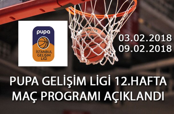 PUPA GELİŞİM LİGİ 2018 12.HAFTA MAÇ PROGRAMI