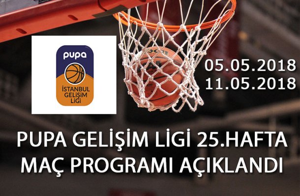 PUPA GELİŞİM LİGİ 2018 25.HAFTA MAÇ PROGRAMI