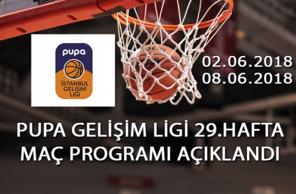 PUPA GELİŞİM LİGİ 2018 29.HAFTA MAÇ PROGRAMI